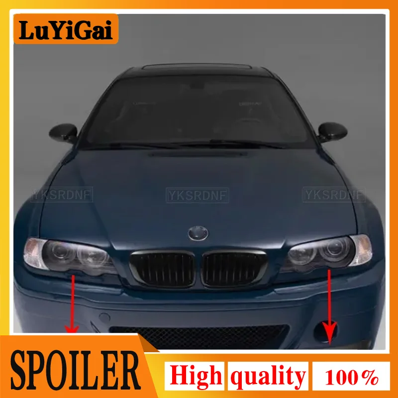 A Pair Car Front Bumper Splitters Diffuser Spoiler Splitter Lip Guard Lip For BMW E46 1999-2006 2001 M3 Carbon Fiber CSL Style 