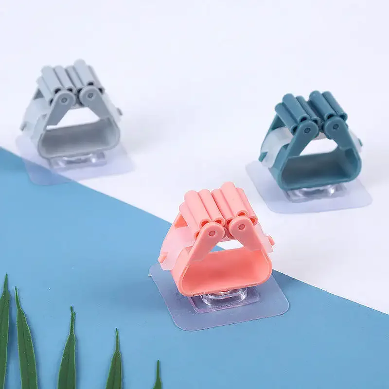 Wall Mounted Mop Broom Hanger Storage Rack Bathroom Holder Shower Hooks