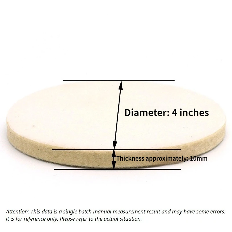 4-5 Inch Wool Felt Polishing Pads For Sander Stainless Steel Glass Mirror Polishing Wheel