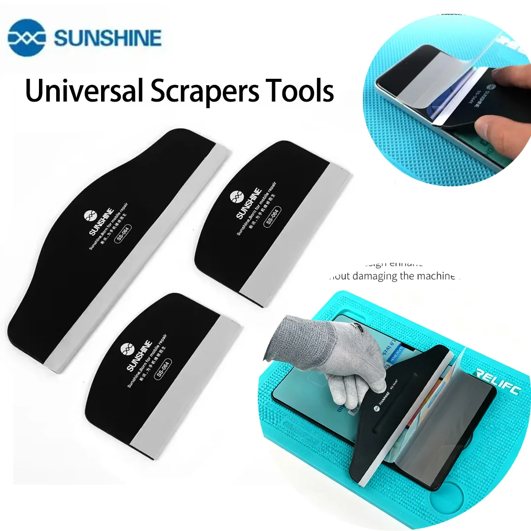 SUNSHINE SS-064 Universal Scrapers Tools Remove Bubble for PHONE/PAD Screen Front Protective Back Film Without Leaving Any Trace