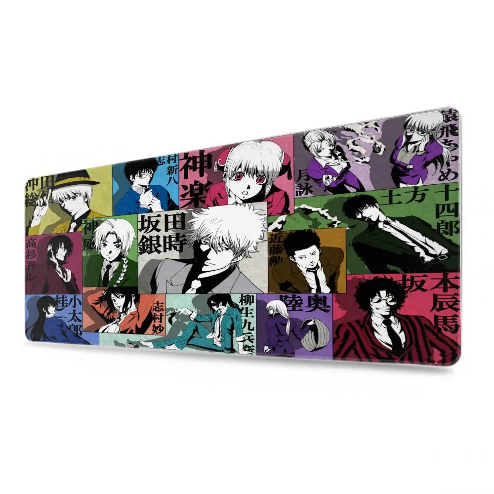 Gintama Mouse Pad Tablet mouse Pad Laptop xl desktop mate, cute HD Rainbow Gaming keyboard pad, Player, 90x40