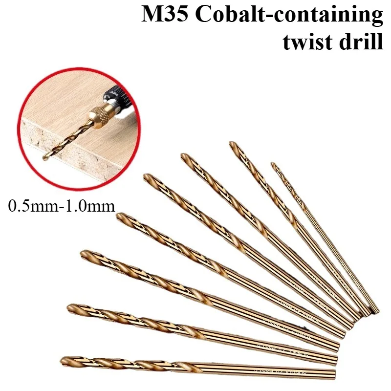 

M35 HSS Cobalt Twist Drill Bits 0.5-10mm Round Shank Drill Bit for Wood DIY Jewelry Plastic Acrylic PCB etal Drilling