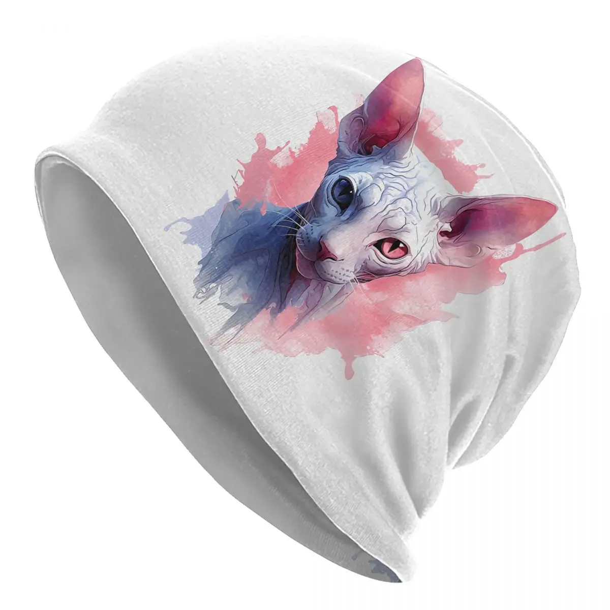 Sphynx Cat Art Print Bonnet Homme Autumn Spring Thin Hat Sphynx Cat Skullies Beanies Caps For Men Women Creative Cotton Hats