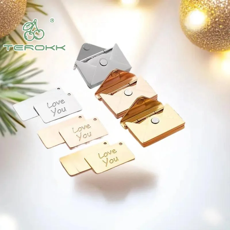 1 Uds. De joyería de acero hecha a medida, declaración de amor para regalo de San Valentín, collar con colgante tipo sobre