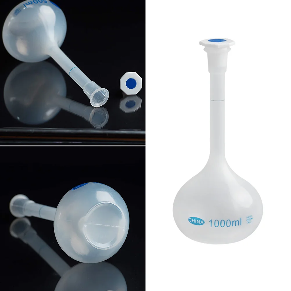 

2Pcs Volumetric Flask Sealed Waterproof Plastic Laboratory Supplies Multi-Functional Capacity Dispenser for Home Chemistry