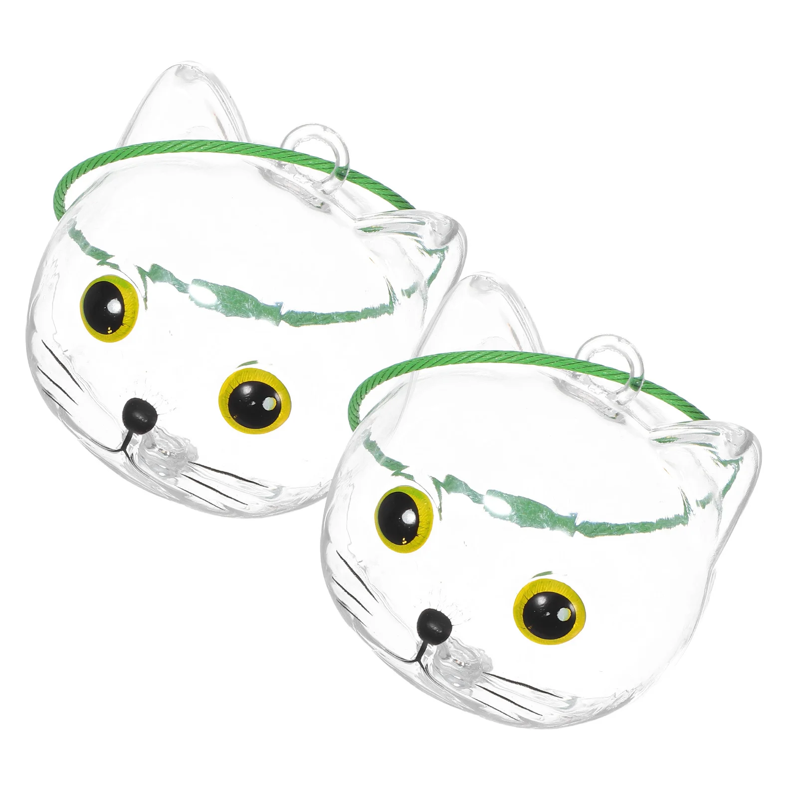 

2Pcs Cat Hair Keepsake Keychain Transparent Capsule Pet Hair Collector Memorial Storage Pendant Cat Memorial Keepsake