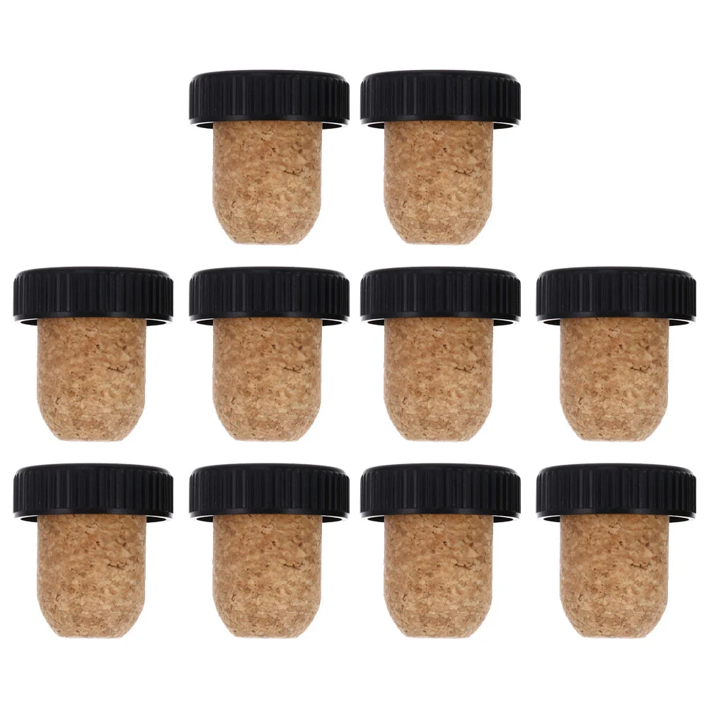 10 Pcs Beer Bottle Caps Cork Household Wear-resistant Stopper Convenient Replaceable Daily Portable Supplies