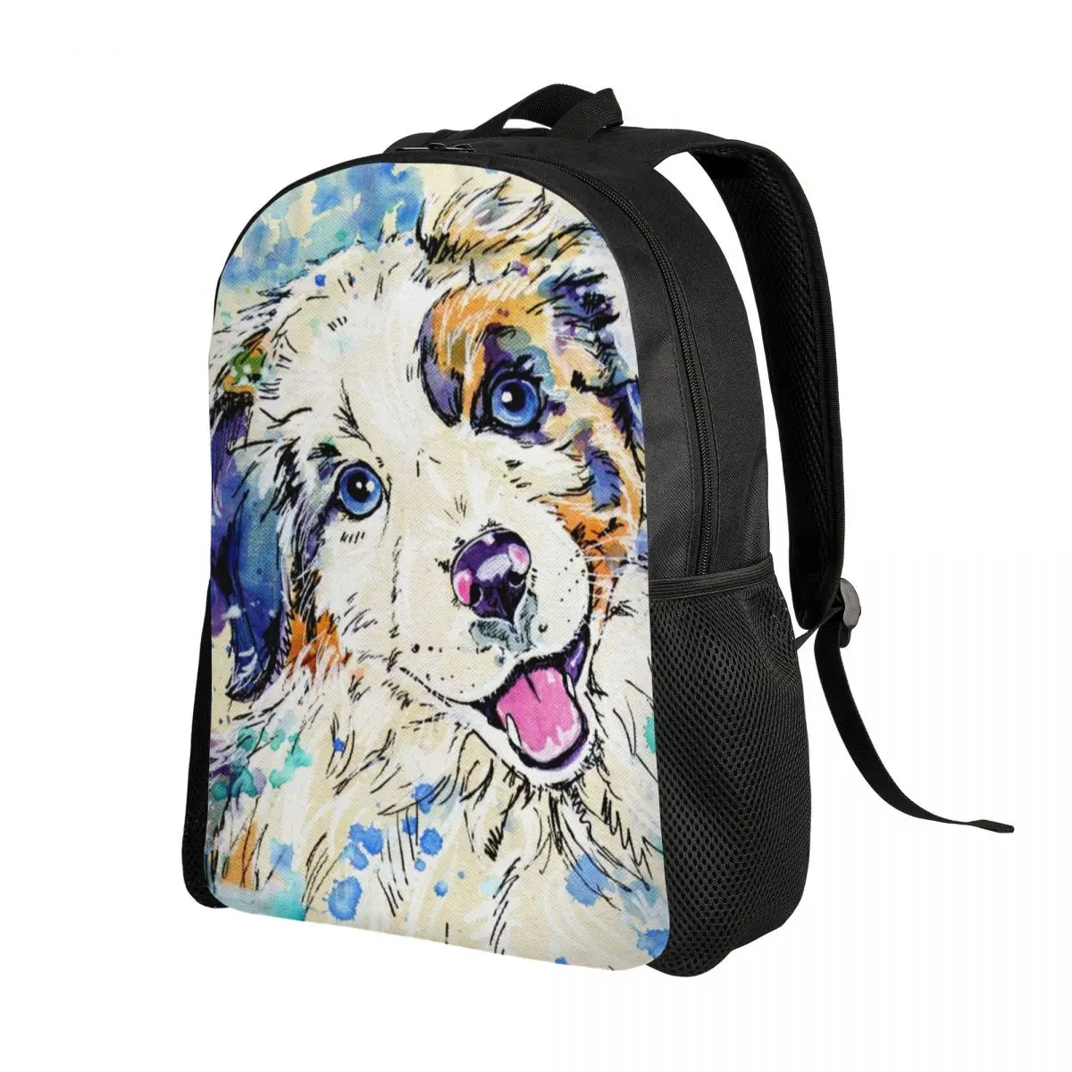 Australian Shepherd Dog Laptop Backpack Men Women Fashion Bookbag for College School Students Collie Puppy Bags