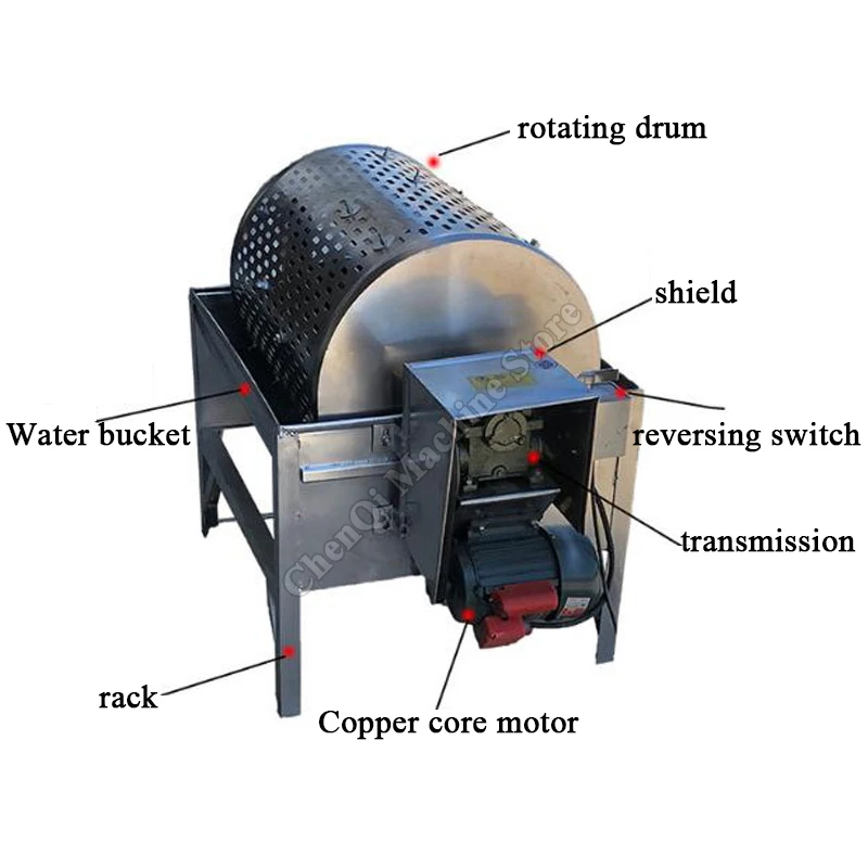 آلة تنظيف البطاطس الحلوة المصنوعة من الفولاذ المقاوم للصدأ المنزلية الصغيرة الأوتوماتيكية بالكامل آلة تنظيف البازلاء بجذر اللوتس عن طريق البحر