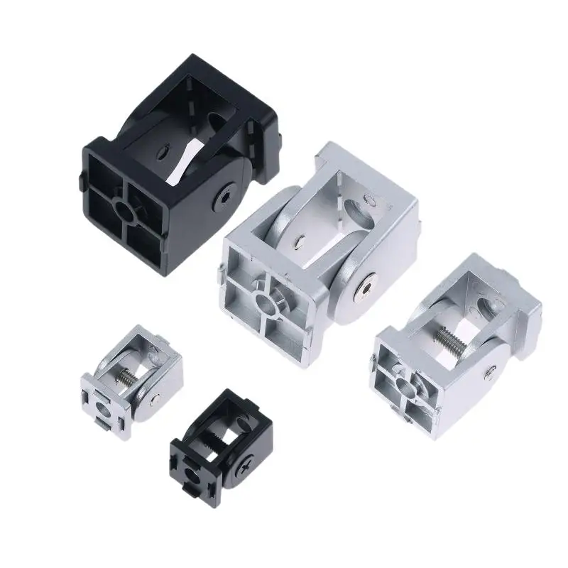 Zinc Alloy Hinge Angle Connector for 20/30/40 Series Aluminum Profiles Industrial Adjustable Joiner for Home Improvement