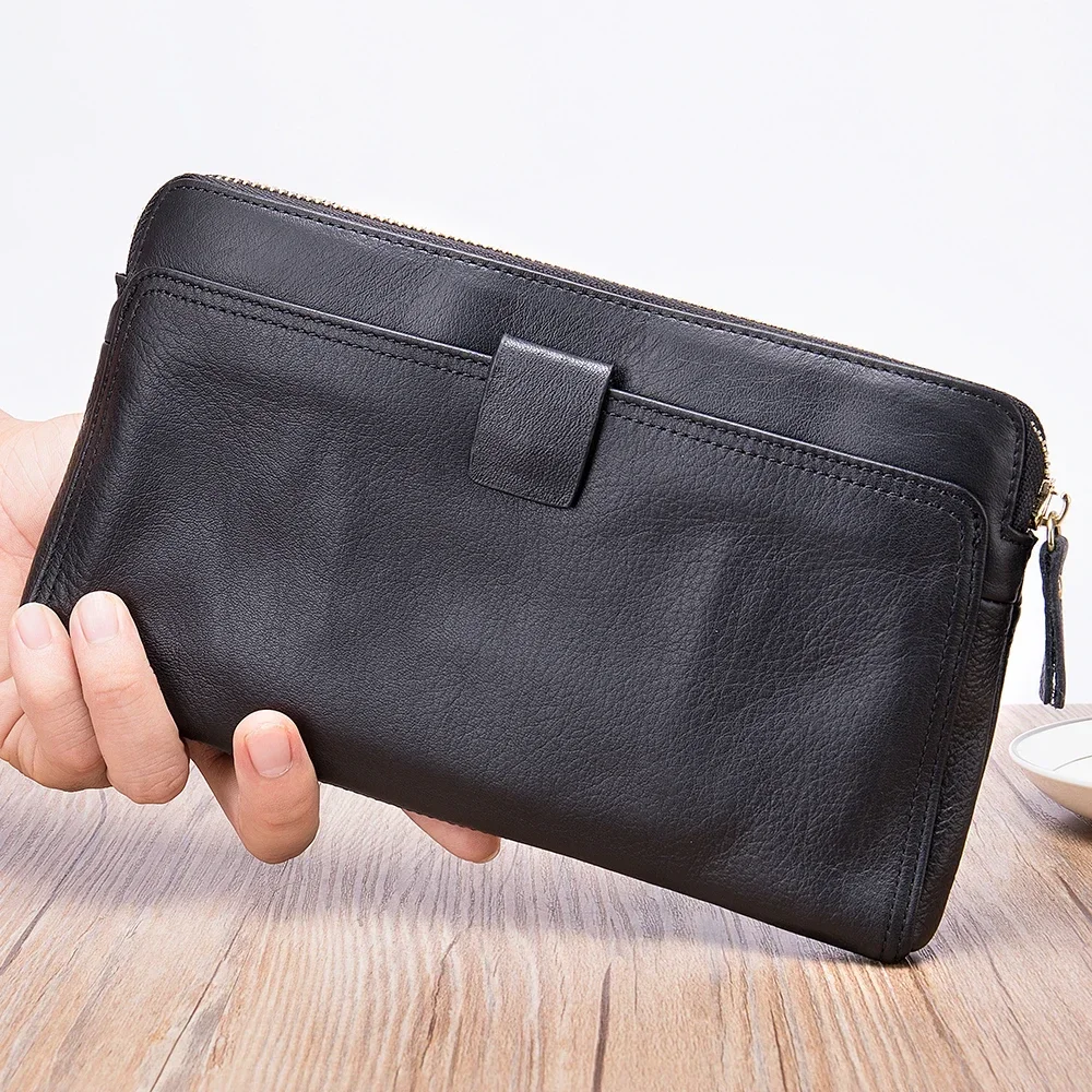 Men's Clutch Bag Cellphone Clutch Wallet Purse for Men Large Travel Business Hand Bag Phone Card Holder Passport Cover