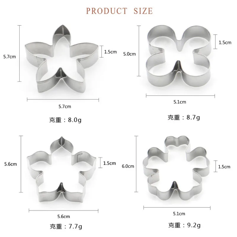 DIY Flower Molds Fondant Biscuit Cookie Cutter For Cake Decorating Tools Chocolate Birthday Party Wedding Kitchen Accessories