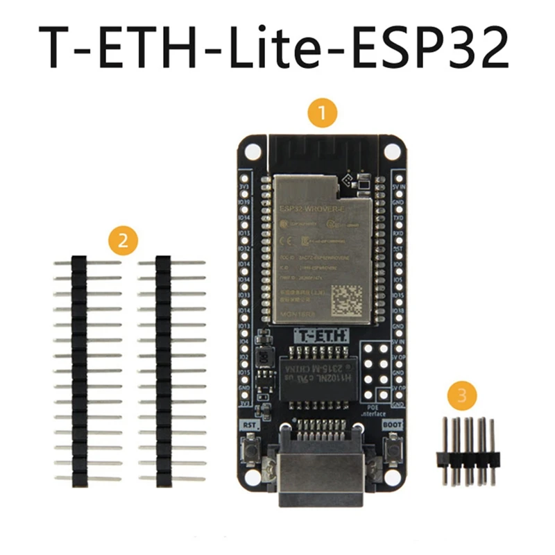 T-ETH-Lite Development Board ESP32-WOVER-E Ethernet Module Support TF Expandable Power POE Shield H673 Computer Parts