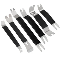 6Pcs Portable Auto Door Clip Trim Removal Tools Kits Car Dashboard Audio Radio Panel Repair Metal Removal Pry Disassembly Tool