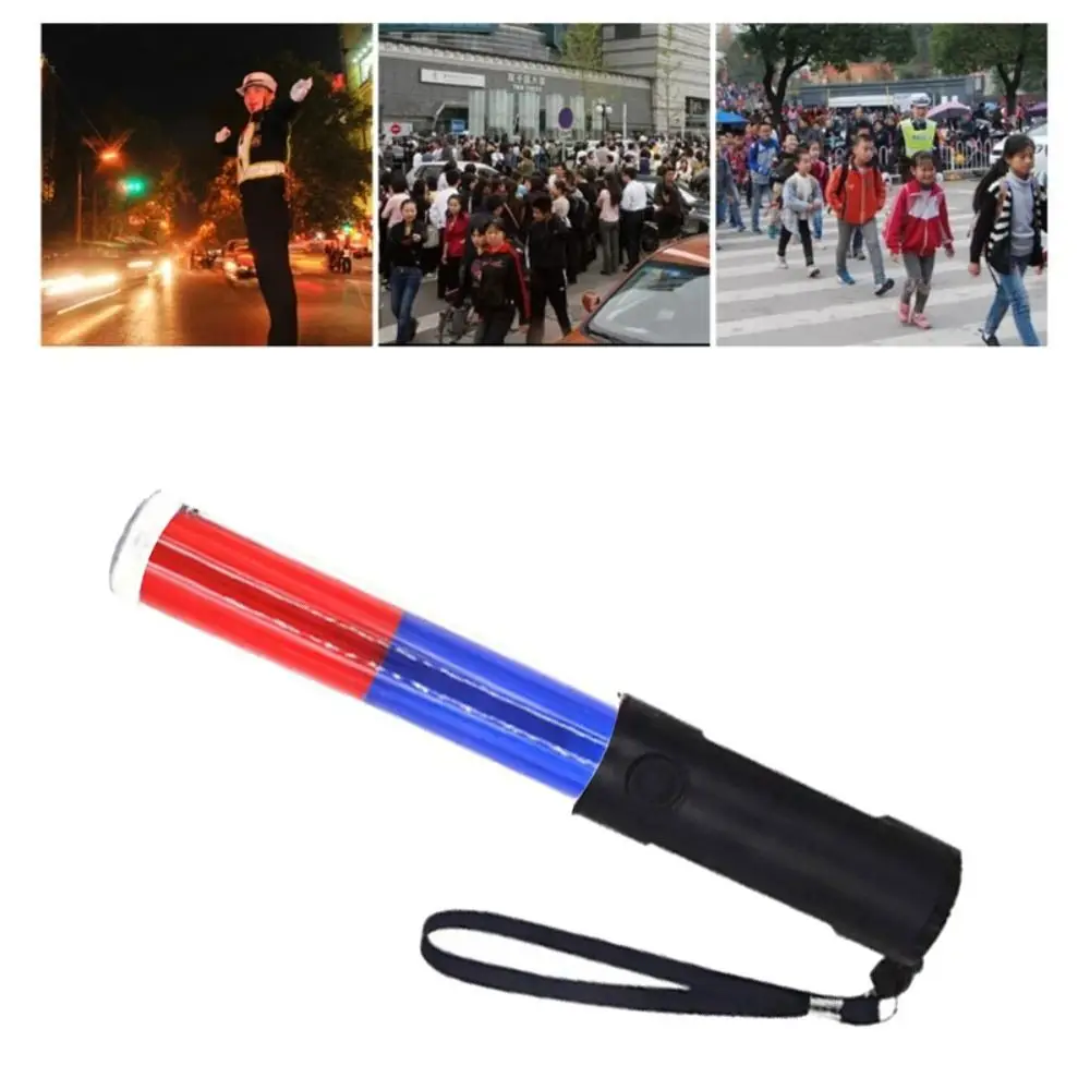 Multi-functional Powerful Traffic Wand Fluorescen Emergency Traffic Baton Warning Flashinglight Flash Baton Safety Command Tool