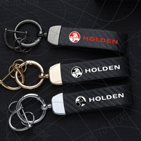 Car PU Leather For Holden Logo TRAILBLAZER VF COLORADO CRUZE Monaro Carbon fiber Keychain Zinc Alloy Auto Keyring Accessories