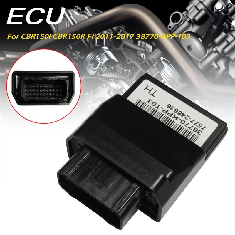ECU ECM PGM-FI Module 38770-KPP-T03 39-Pin for CBR150i CBR150R FI 2011-2017 Replacement