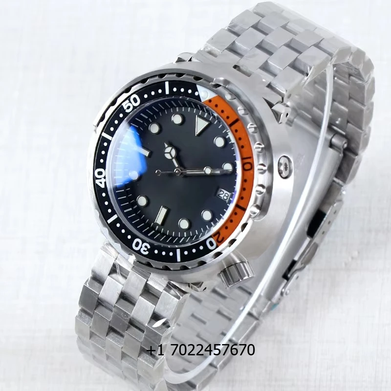 

MINUTETIME Custom Logo NH35 Men's Tuna Watch 904l Stainless Steel Luminous Automatic Mechanical Sliver Watches Sapphire Crystal