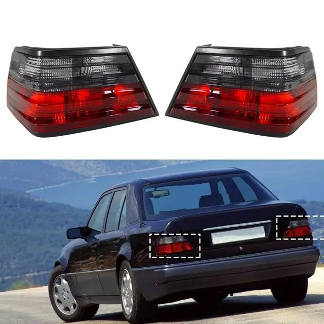 

A Pair Auto Rear Tail Light Euro Smoke Tail Brake Lamp for Mercedes Benz W124 E Class 1986 1987-1995 Car Signal Lighting
