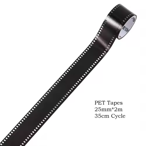 Journamm 25mm*2m Retro Film Theme PET Tapes DIY Scrapbooking Collage Stationery Decor Journalling Materials Ins Adhesive Tapes - Image 8