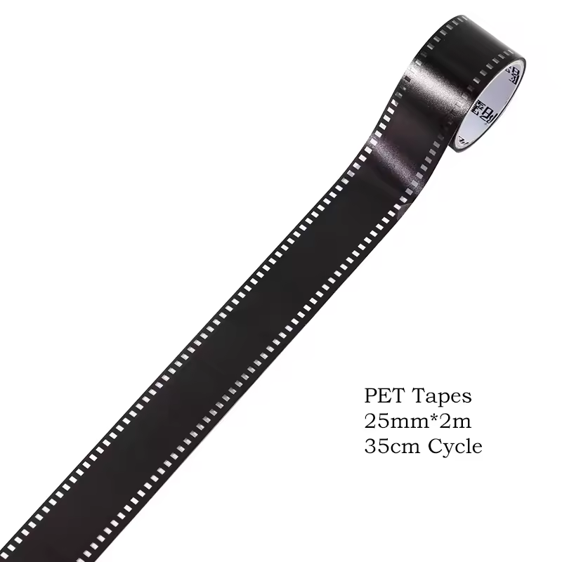 Journamm 25mm*2m Retro Film Theme PET Tapes DIY Scrapbooking Collage Stationery Decor Journalling Materials Ins Adhesive Tapes - Image 8