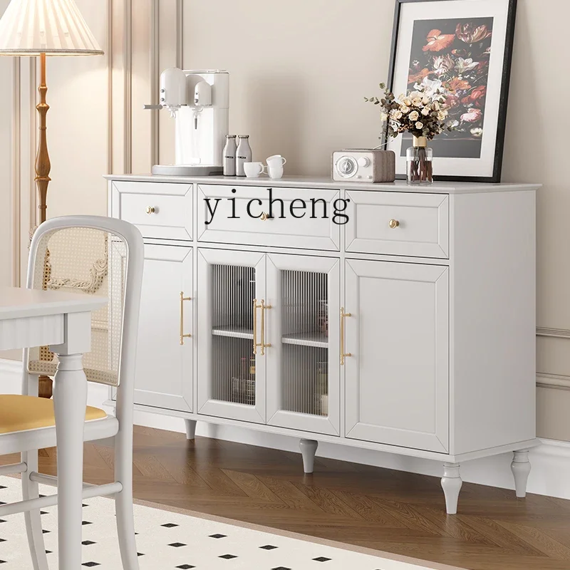 r5.13 Solid Wood Low Sideboard Storage Cabinet Living Room Wall-Mounted Integrated Tea and Water Storage