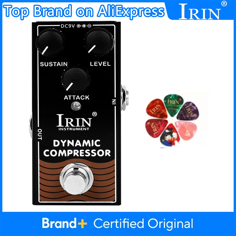 

IRIN RF-12 Dynamic Compressor Guitar Effect Pedal Low Noise Classic Compressor Effect True Bypass Electric Guitar Bass Parts