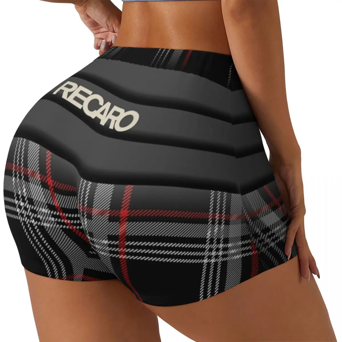 Custom Recaros Biker Running Workout Shorts Women's Gym Athletic Yoga Shorts