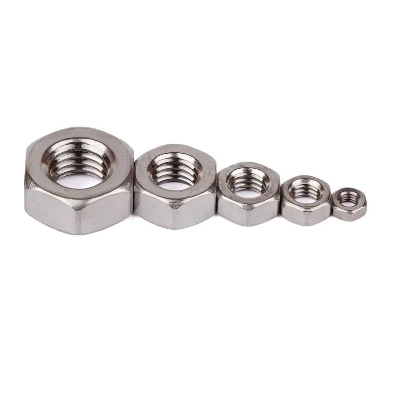 304 stainless steel nut inch hex nut British standard screw cap 1/8 5/32 3/16 1/4 5/16 3/8 7/16 1/2 5/8 3/4 7/8 1-8