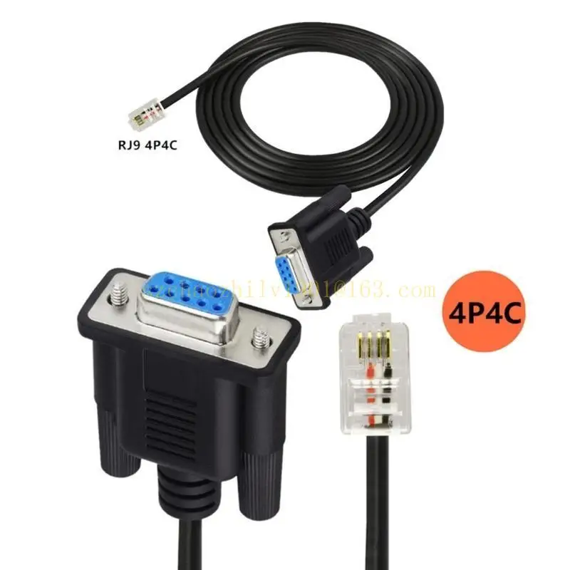 62ka 180cm RS232 DB9 RJ9 4P4C Cable consola Ethernet para enrutadores e interruptores Conexión rápida