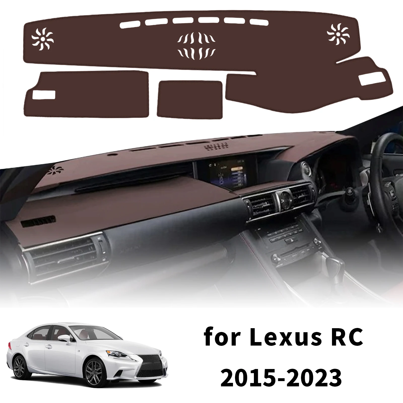 for-lexus-rc-2015-2023-rc300-rc350-rc200t-dashboard-cover-sunshade-non‑slip-protector-dash-mat-interior-decor-pad-accessories