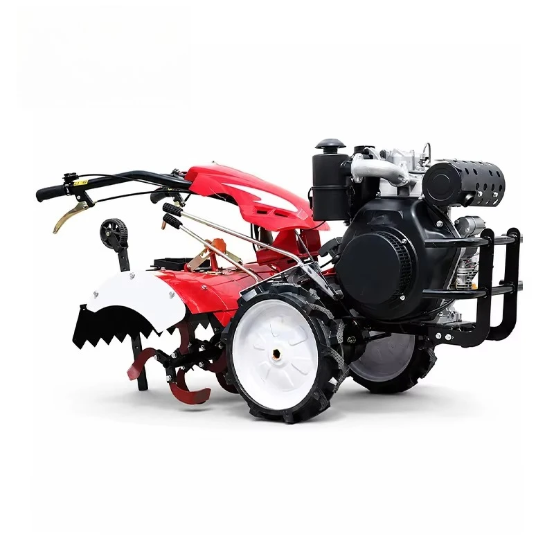 Farm Field Soil Cultivation Weeding Ridging Furrow Making Equipment for Agricultural Work Multifunctional 4WD Tiller Machine