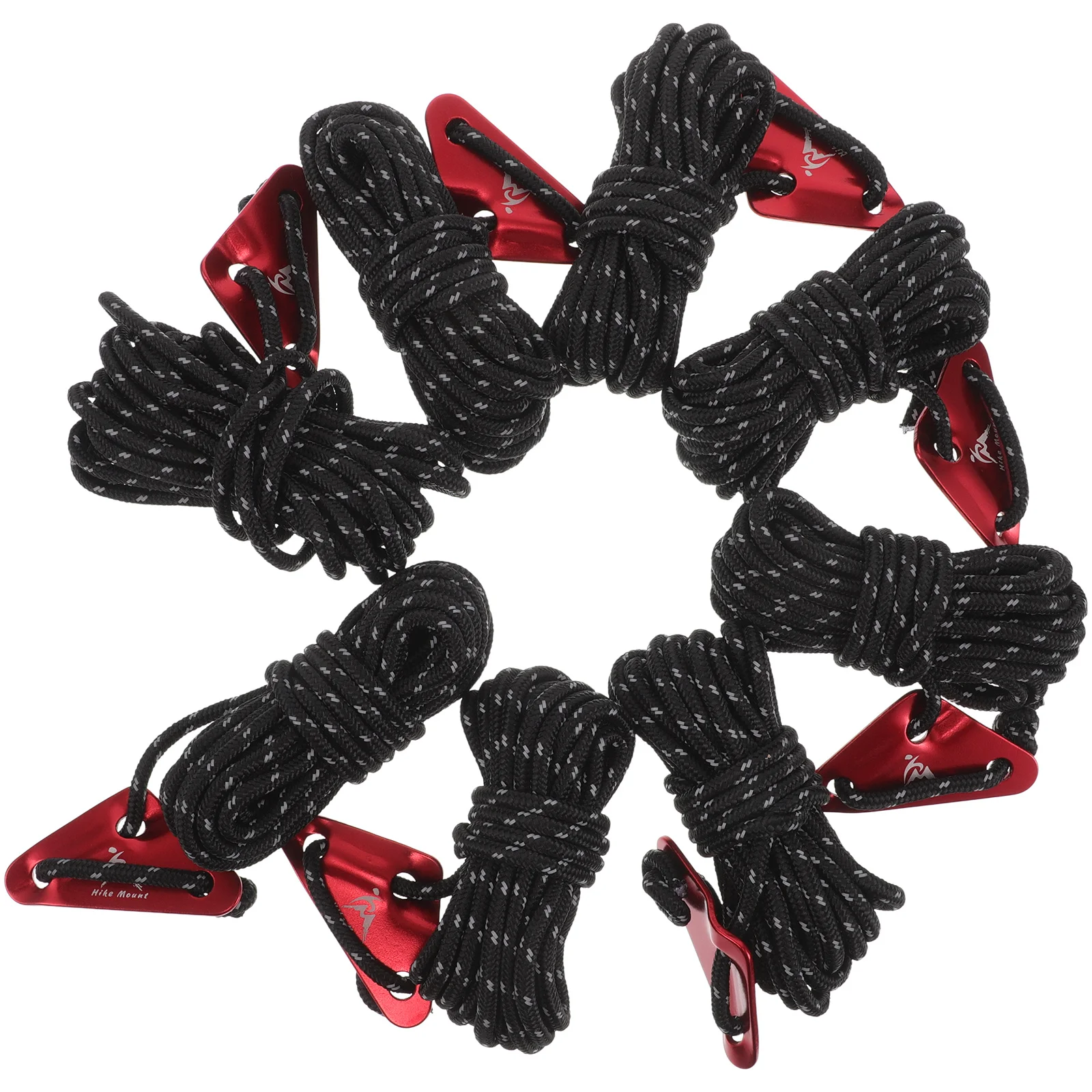 

8Pcs Mountaineering Rope Windproof Reflective Outdoor Rope Camping Gear Adjustable Tent Cord Secure for Hiking