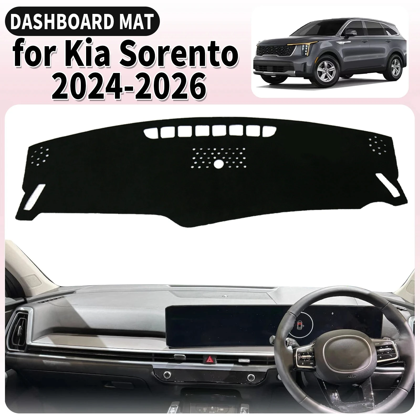 

fit for Kia Sorento 2024 2025 2026 MQ4 HEV PHEV Hybrid Dashmat Dashboard Cover Pad Protective Carpet DashMat Sunshade