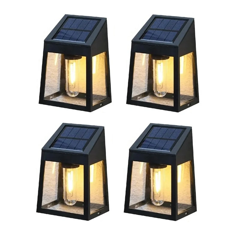 

4PCS Solar Outdoor Light Garden Sunlight Wall Lamp Home Villa Balcony Wall Light Terrace Decorative Atmosphere Lights Durable