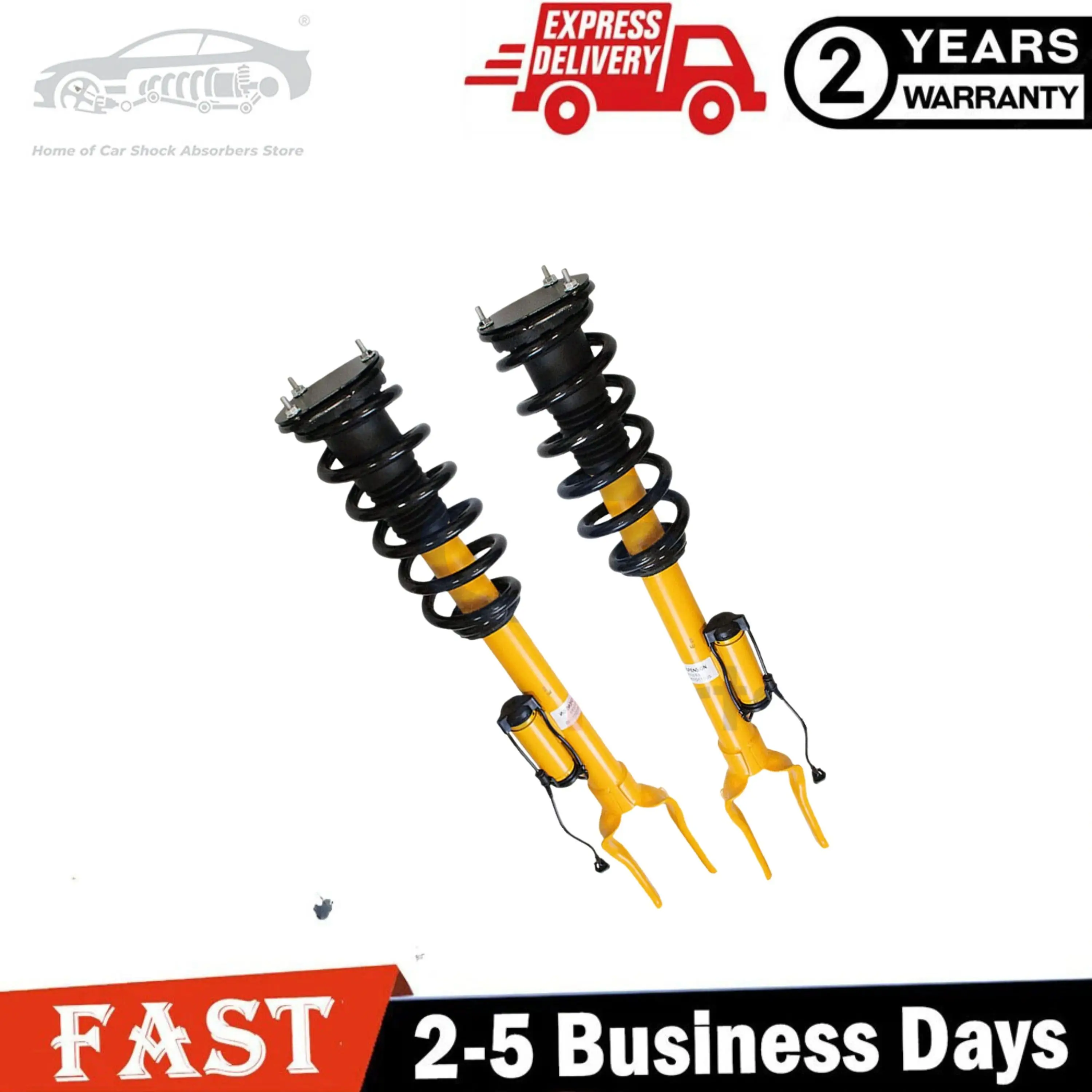 

Pair Front Shock Struts Assys with Active Damping fit Jeep Grand Cherokee SRT Laredo Limited Overland 2012-2015 68139497AC