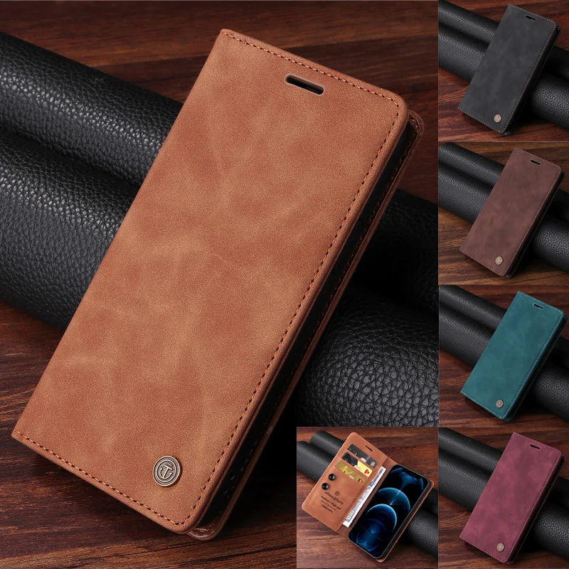 

Retro Matte Luxury Flip Wallet Case For Xiaomi Redmi Note11 Note 11S Note 11 Pro 5G Note11S Solid Colors Phone Cover Protect Bag