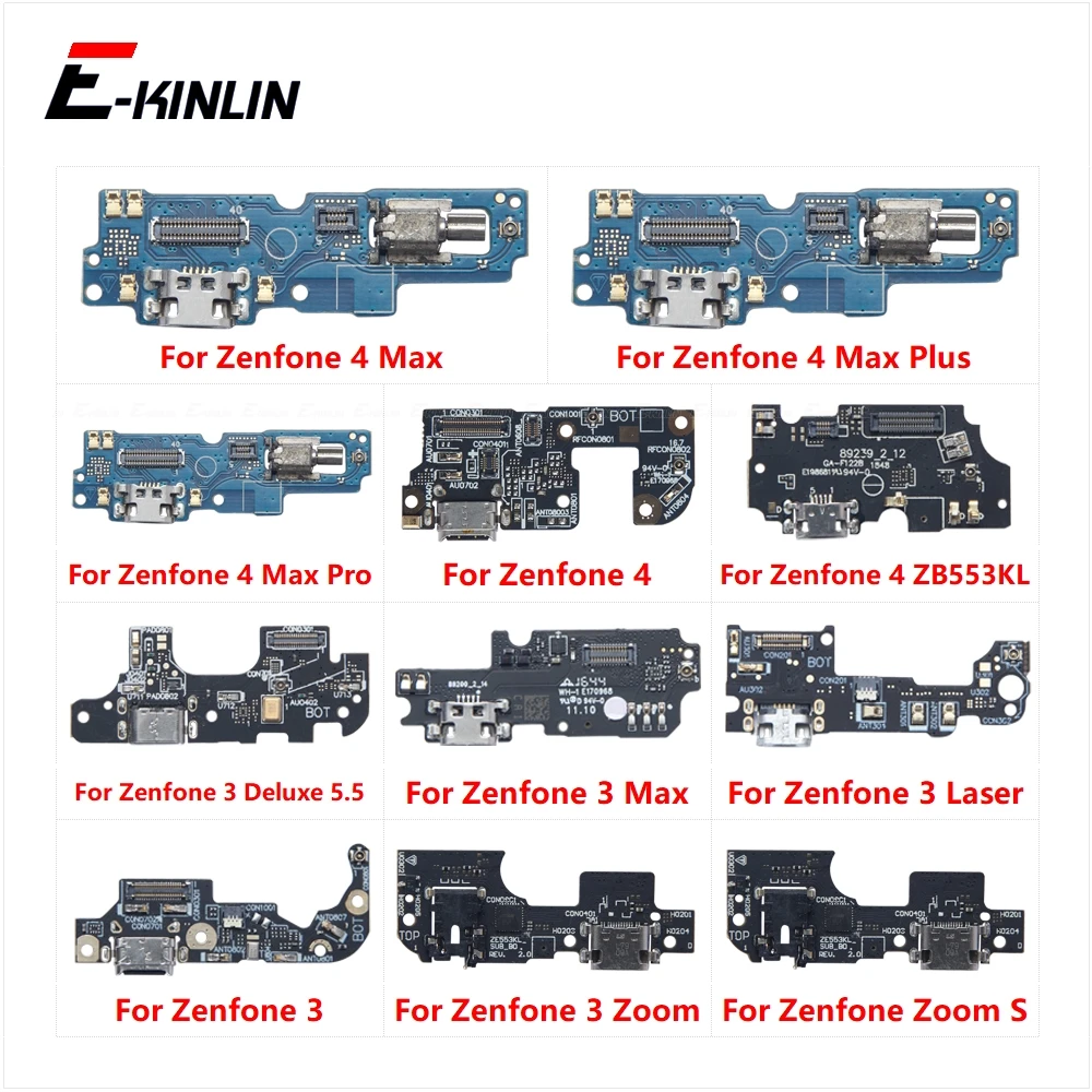 Charger USB Dock Charging Dock Port Board Microphone Flex Cable For Asus Zenfone 3 Deluxe 5.5 4 Selfie Lite Max Pro Plus Zoom S