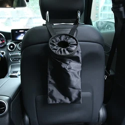 1pcs Car Seat Back Trash Holder Hang Litter Bag Garbage Storage Rubbish Container Oxford Cloth Car Waste Bins Car Accessories