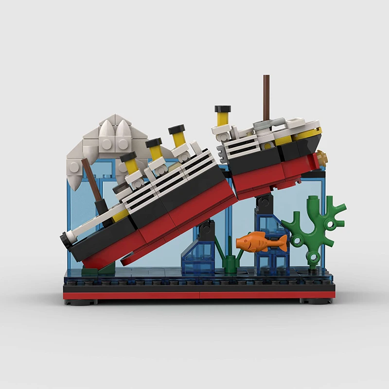 

Титаник Breaks Half RMS Круизный корабль Sank Строительные блоки Moc Ship 3D Пластиковая модель DIY Подарок Самосвал Подарок Детская игрушка Город M