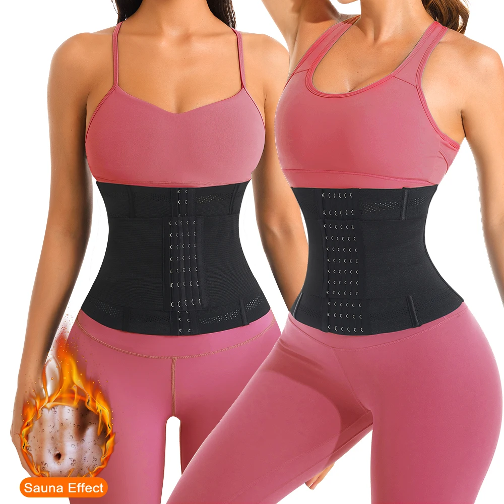 Women Waist Trainer Cincher Body Shaper Gym Fitness Sports Shapewear Girdle Double Belt Tummy Control