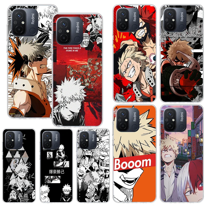 My Hero Bakugou Katsuki Phone Case For Xiaomi Redmi 12C 12 10C 10A 10 9C 9A 9T 9 8A 8 7A 7 6A 6 Pro K70 K40 K20 Fundas Back Cove