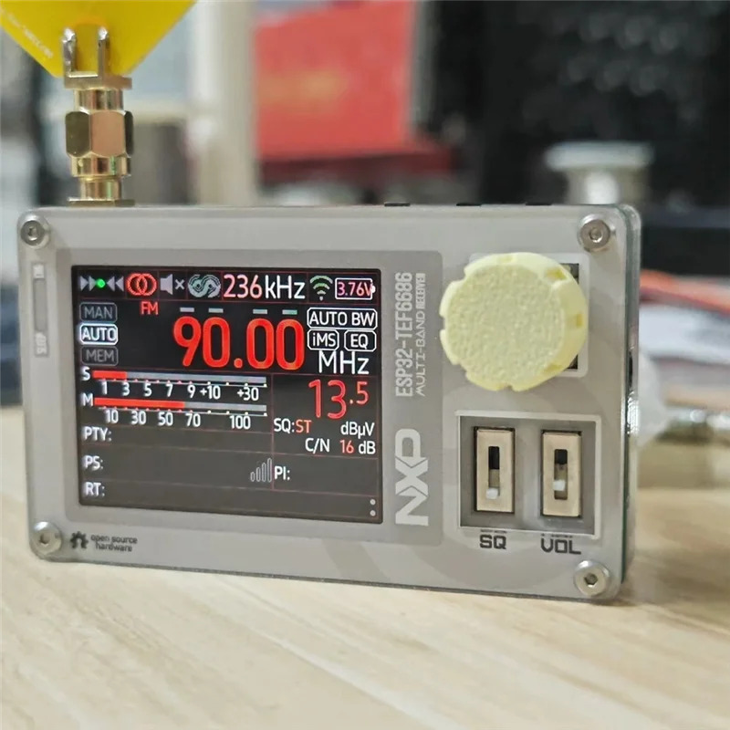 

ABHB-Mini DSP Radio Class AB Amplifier ESP32 FM/LW/MW/SW Radio Receiver 2.0 Inch IPS Screen