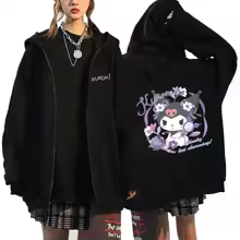 Sanrio Hello Kitty Kuromi Zip Hoodie