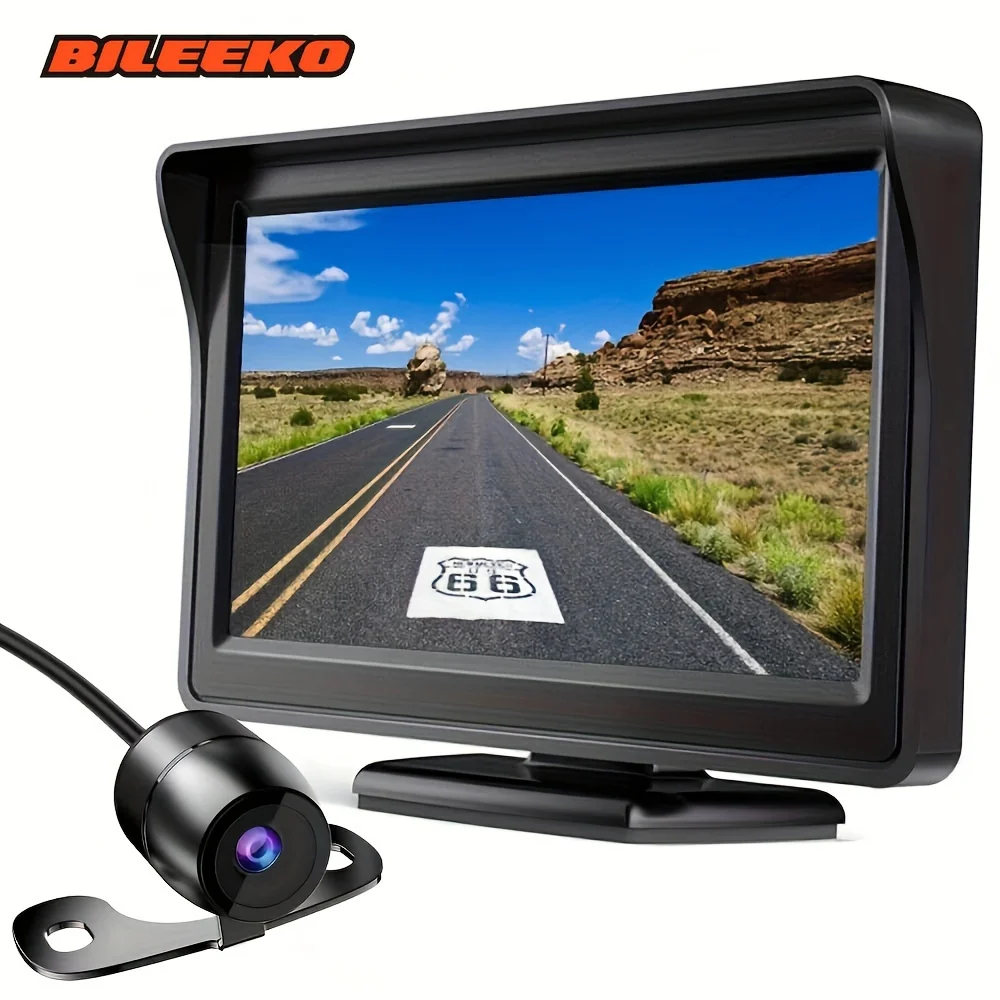 

Car Rear View Backup Camera Kit 4.3 inch Monitor with Reverse Camera Parking Assistant for Car Pickup SUV Truck Trailer