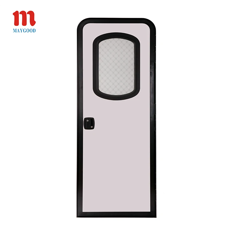 RV Door Factory 575x1750mm Aluminum Profile Caravan Entry Doors Motorhome Rear Door with Inner Screen Door Custom Sizes