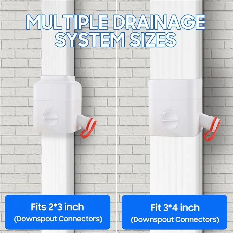 AB46-Rain Bucket Diverter And Downspout Diverter Kit With Adjustable Valve And Filter For 3