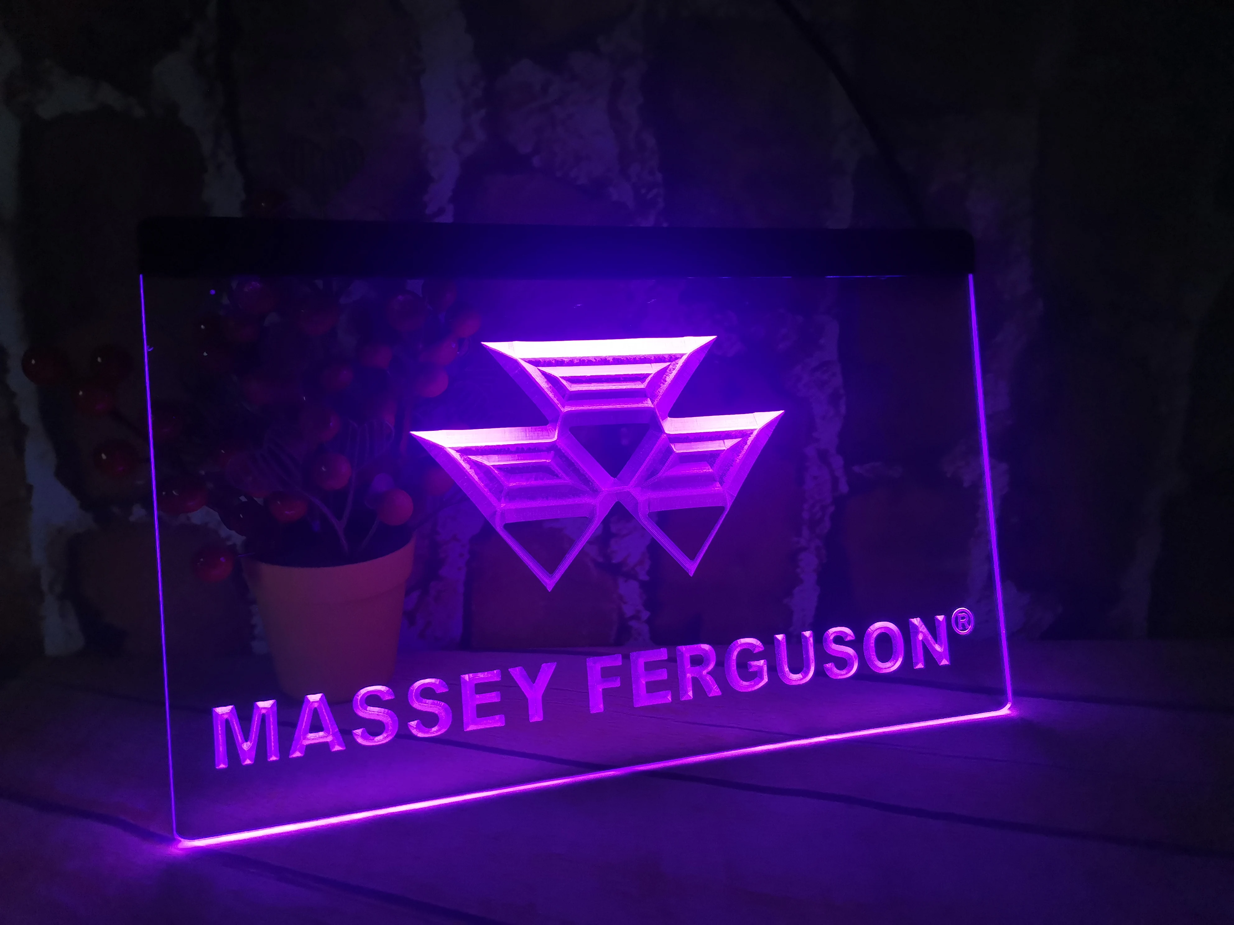 3D LED Neon Light Sign, Massey Ferguson Tractor, Beer Bar, Pub, Club, Home Decor Crafts, TR-17