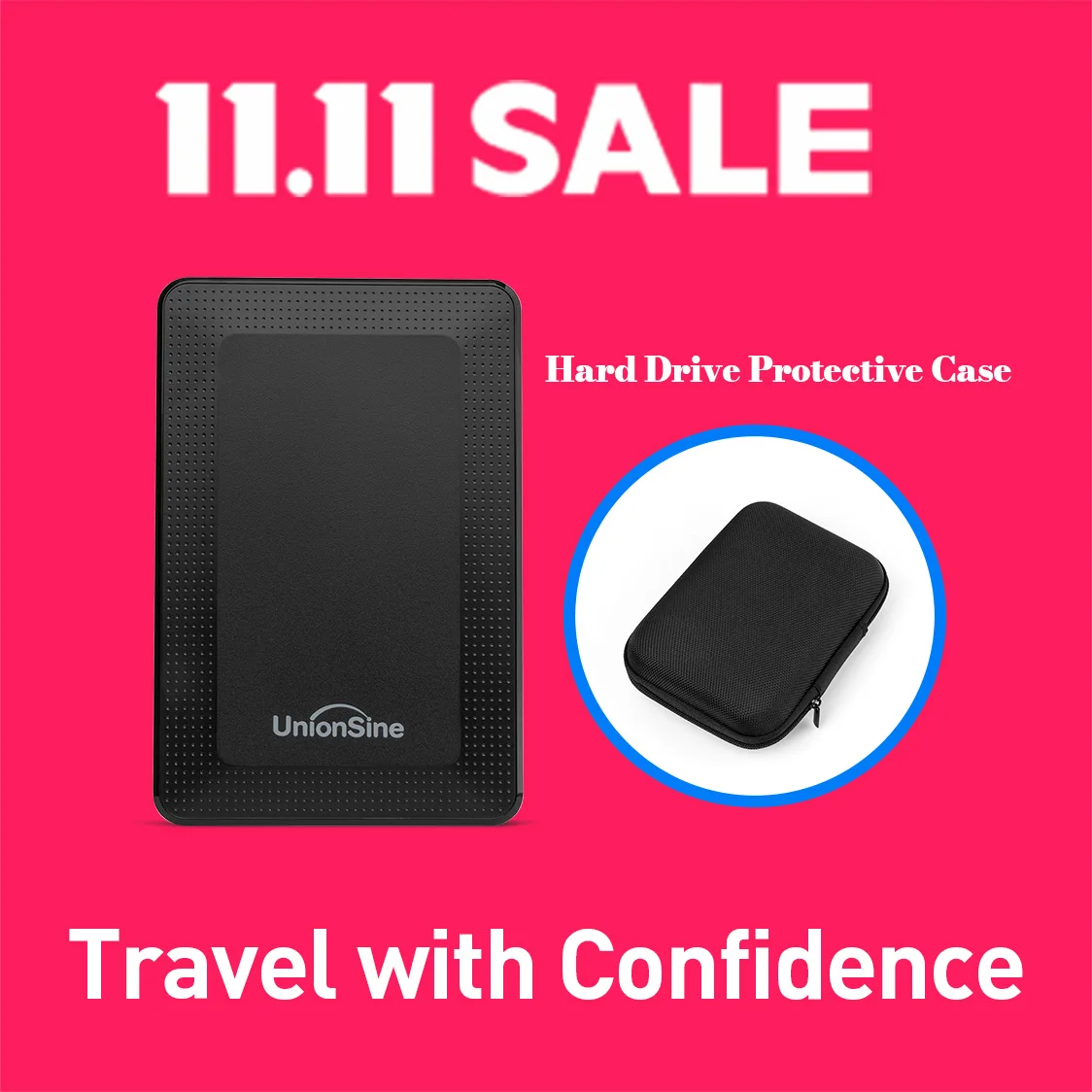 

Portable External Hard Drive 1TB -USB 3.0 HDD for Travel-Friendly Storage (Files/Photos/PS4/PS5) | Free Protective Case Included