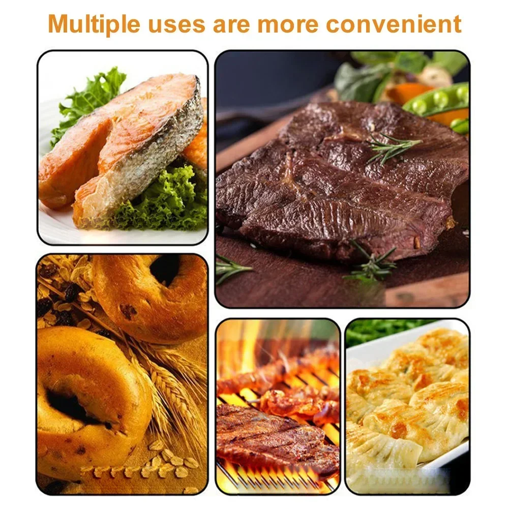 Cooking Scraper 3-in-1 Steak Clip Home Kitchen Slotted Clamp Design Comfortable Grip Dishwasher Safe For Cooking